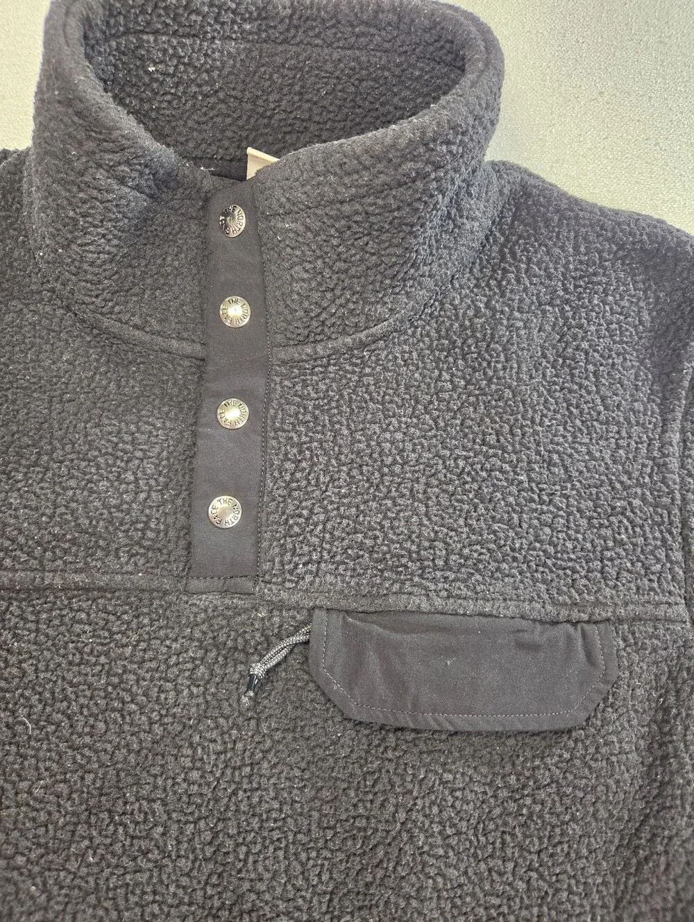The North Face Cragmont Fleece Pullover Mens L Black 1/4 Snap